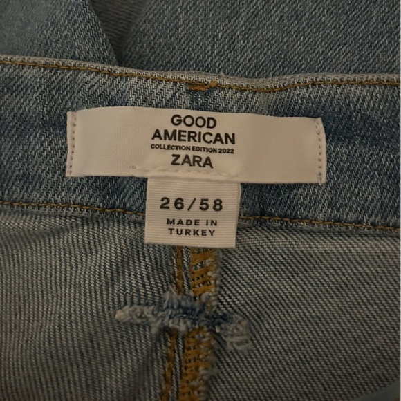 Good American x Zara Cola High Rise Skinny Jeans Light Wash New NWT - Picture 8 of 8